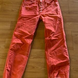 We The Free Burnt Orange Straight Leg Jeans